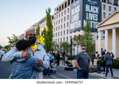 Minneapolis Jury Reached The Guilty Verdict For Derek Chauvin In George Floyd's Death. People Came Out To BLMP In DC, USA To Celebrate The Victory. This Photo Was Taken On April 20th 2020.