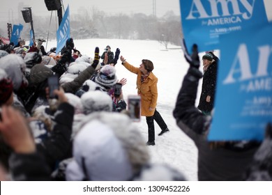 Minneapolis, Minnesota - 2/10/19: Amy Klobuchar Announces 2020 Bid