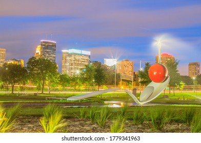 MINNEAPOLIS, MINNESOTA / AUGUST 4, 2017: Minneapolis Landmark At Night