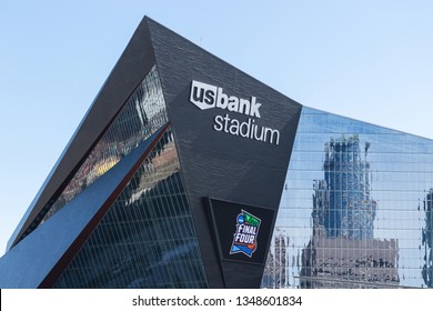 MINNEAPOLIS, MN – March 23, 2019: U.S. Bank Stadium Home Of The 2019 NCAA Men's Final Four