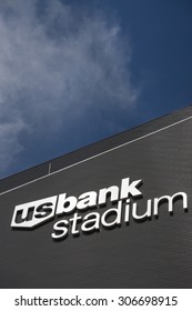 MINNEAPOLIS, MN/USA - AUGUST 6, 2015: U.S. Bank Stadium. U.S. Bank Stadium Is The Home Starting 2016 Of The Minnesota Vikings.