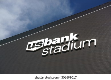 MINNEAPOLIS, MN/USA - AUGUST 6, 2015: U.S. Bank Stadium. U.S. Bank Stadium Is The Home Starting 2016 Of The Minnesota Vikings.