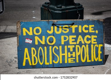 Minneapolis, MN/USA - May 28th 2020: Signs during the South Minneapolis Protests at the 3rd District Police Station.