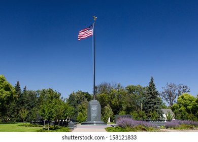 MINNEAPOLIS, MN/USA - September 24:  Historic Monument At Victory Memorial Drive Commemorating 548 Residents Of Hennepin County, MN Who Died In World War I. September 24, 2013.