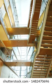 MINNEAPOLIS,MN/USA - 7-09-2018: View Of Interior Of The Hennepin County -- Minneapolis Central Library In Downtown Minneapolis