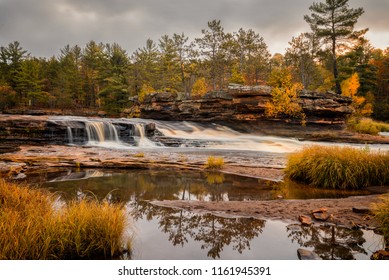 Minnesota Autumn Day Fall Colors Waterfall Beautiful Trees