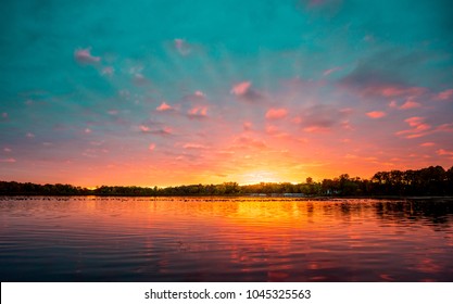 Minnesota Lake Sunset - Powered by Shutterstock