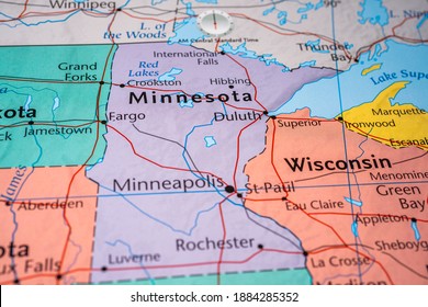 Minnesota On Usa Map Stockfoto 1884285352 Shutterstock Minnesota On Usa Map 260nw 1884285352