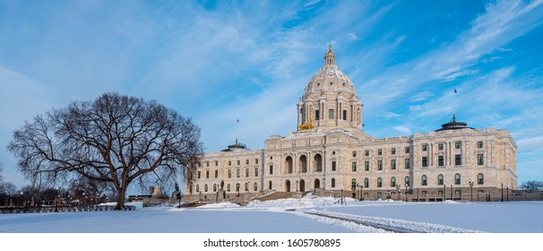 Minnesota State Capitol Winter Saint Paul Stock Photo 1605780895 ...