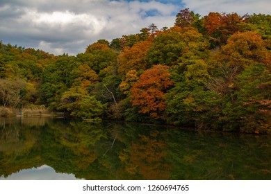 Mino Falls Osaka (minoo Gawa Dam) .Colorful Autumn Foliage Japan