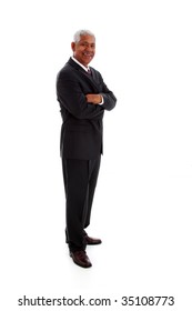 Minority Businessman Set Against A White Background