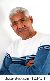 Minority Man Set Against A White Background