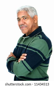 Minority Man Set Against A White Background