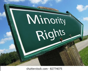 Minority Rights Road Sign