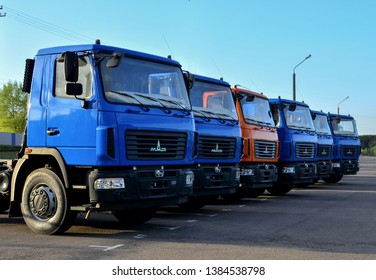 Minsk, Belarus 04/30/2019: New Trucks Of The Minsk Automobile Plant MAZ