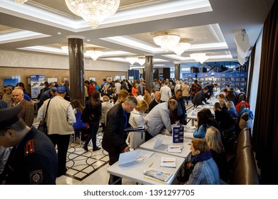 MINSK, BELARUS - 1 MAY, 2019: Job Fair, Unemployed Looking For A Job