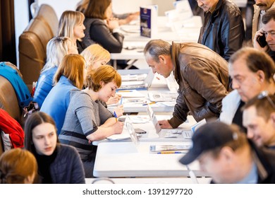 MINSK, BELARUS - 1 MAY, 2019: Job Fair, Unemployed Looking For A Job