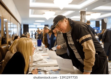 MINSK, BELARUS - 1 MAY, 2019: Job Fair, Unemployed Looking For A Job