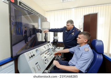 MINSK, BELARUS - 22 July, 2022: Subway Train Driver Training