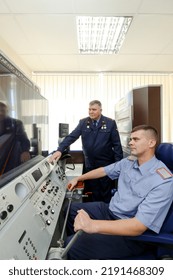 MINSK, BELARUS - 22 July, 2022: Subway Train Driver Training