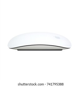 Minsk, Belarus - 5 Oct, 2017: Magic Mouse Made By Apple Inc. Isolated On White Background. Illustrative Editorial.