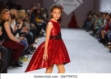 Minsk, Belarus - April 11, 2018 : The Kids' Fashion at Belarus fashion week