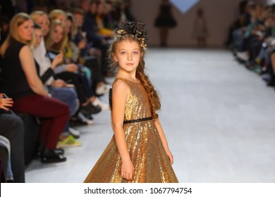 Minsk, Belarus - April 11, 2018 : The Kids' Fashion at Belarus fashion week