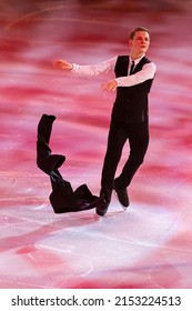 Minsk, Belarus – April 9, 2022: Male Figure Skater Mihail Kolyada Performs Free Skating Program During Eteri Tutberidze Demonstrating Ice Show In April 9, 2022, In Minsk, Belarus