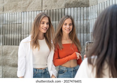 MINSK, BELARUS - AUGUST, 2021: Woman Filming Video On Iphone For Social Media Channels