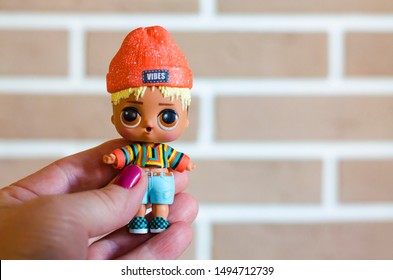 Minsk, Belarus - August 28, 2019: Baby Doll Lol In Hand. Cute Little L.O.L. LOL - Lil Outrageous Littles Surprise Toy From MGA Entertainment, Also Create Toys: Lalaloopsy, Num-Noms