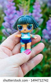 Minsk, Belarus - August 28, 2019: Baby Doll Lol In Hand. Cute Little L.O.L. LOL - Lil Outrageous Littles Surprise Toy From MGA Entertainment, Also Create Toys: Lalaloopsy, Num-Noms