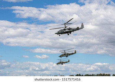 MINSK, BELARUS - AUGUST 3, 2019: Russian Air Force And Belorussian Air Force Gather For A Military Exercise. Pilots Execute War Scenarios And Train For Warfare.