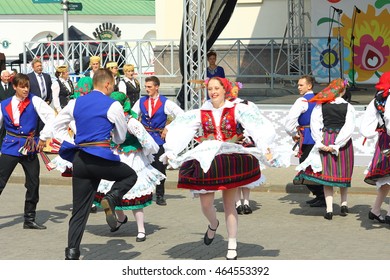 Minsk, Belarus: August 6, 2016: People Dancing At The Polish Culture Festival