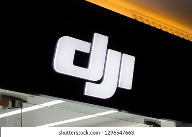 Minsk, Belarus, January 26, 2019: DJI Logo At The Store Front