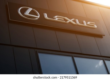 Minsk, Belarus, July 2022 - Lexus Logo.  Lexus Is The Luxury Vehicle