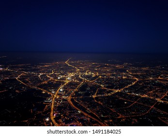 Minsk Belarus Night Drone Photo