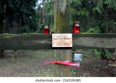 Minsk, Belarus. November 24, 2020. Kurapaty - Memorial To The Victims Of Stalinism. Symbolic Grave Of Adam Volokhnovich. 