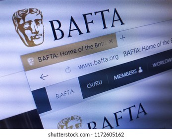 Minsk, Belarus - September 05, 2018: The Homepage Of The Official Website For The British Academy Of Film And Television Arts (BAFTA)