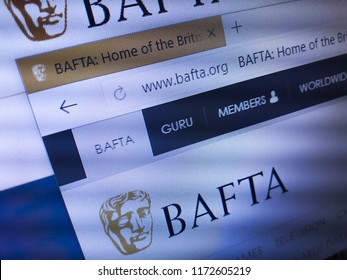 Minsk, Belarus - September 05, 2018: The Homepage Of The Official Website For The British Academy Of Film And Television Arts (BAFTA)