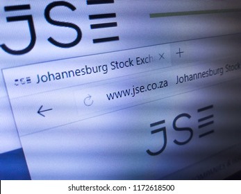 Minsk, Belarus - September 05, 2018: The Homepage Of The Official Website For JSE Limited, The Oldest Existing And Largest Stock Exchange In Africa