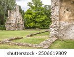 Minster Lovell Hall. Ancient ruins on the River Windrush in the Cotswolds AONB