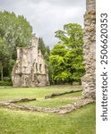 Minster Lovell Hall. Ancient ruins on the River Windrush in the Cotswolds AONB