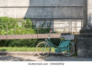 
Mint Bike On A Warm Afternoon Street