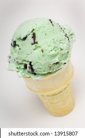 Mint Chocolate Chip Ice Cream Cone