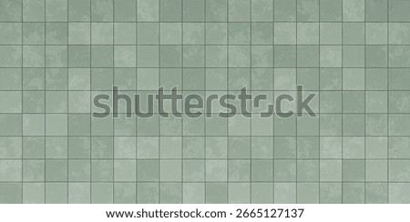 Mint Green Square Ceramic Tile Wall with Subtle Textured Pattern