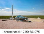 The Minuteman Missile launch facility (missile silo) with viewing enclosure at Minuteman Missile National Historic Site in South Dakota