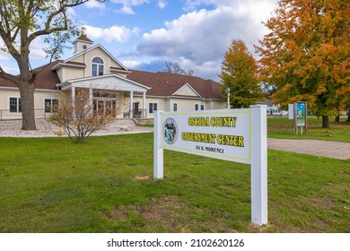 Mio, Michigan, USA - October 23, 2021: The Oscoda County Government Center