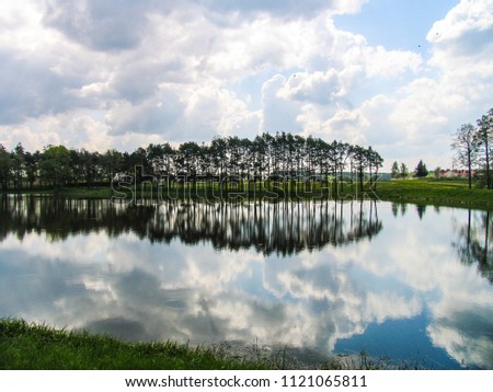 Mir, Belarus. Castle Complex Mir On Sunny Day with blue sky Background. Old medieval Towers and walls of traditional fort from unesco world heritage list