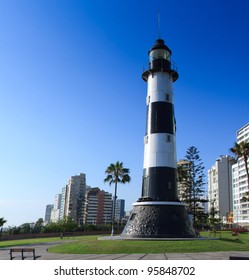 Miraflores Lighthouse Sited In Lima Peru