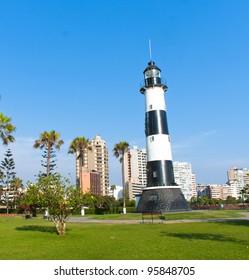 Miraflores Lighthouse Sited In Lima Peru